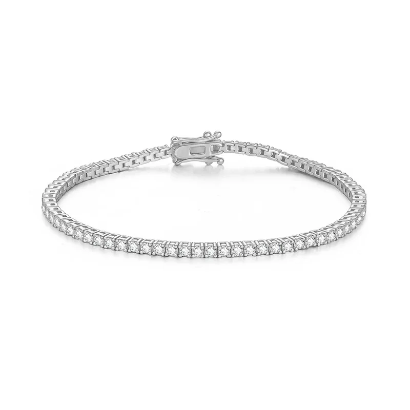 

2.5mm D Color Moissanite Tennis Bracelet for Women S925 Sterling Silver Luxury Fashion Light Luxury High-End Jewelry Gift