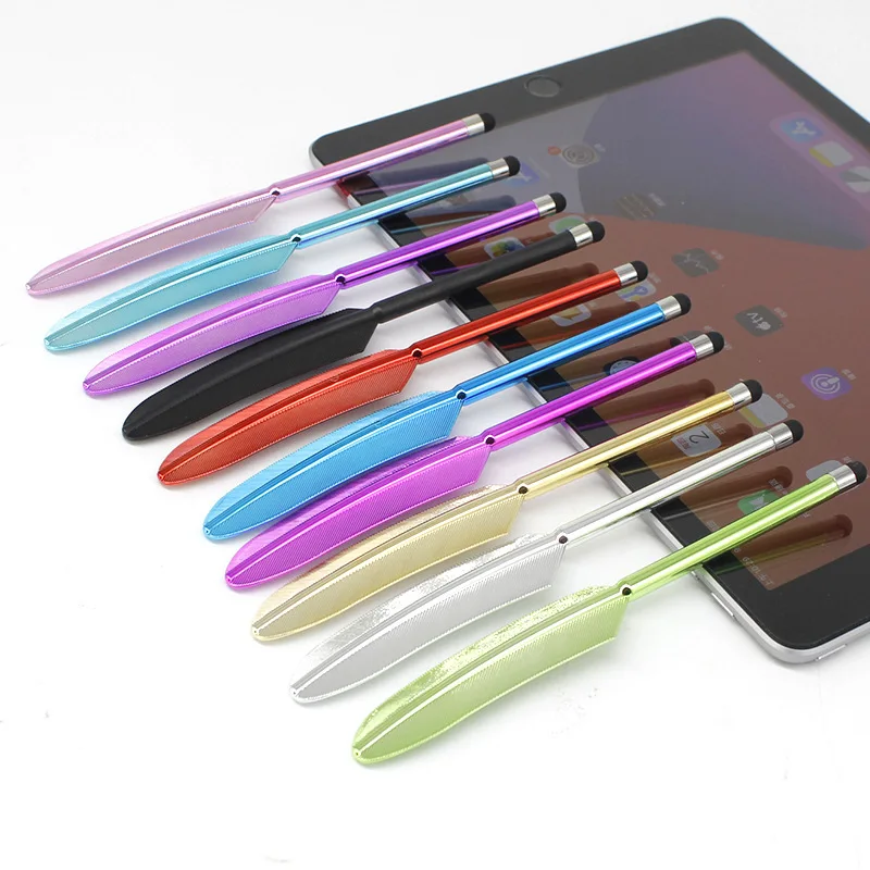Capacitance Pen Universal Tablet Touch Screen Pen Styluses Capacitive Pen Mobile Phone Fashion Feather Shape Plastic Painting - view 2