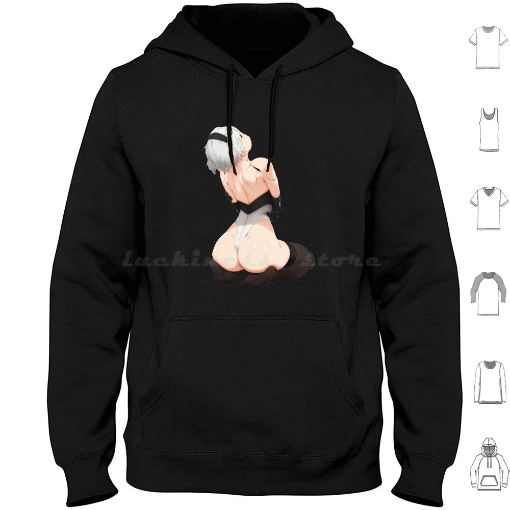 Nier Automata 2b Hentai Hoodies Long Sleeve Sexy Girl Anime Girl Lewd Anime Lewd Girl Lewd Sexy Ass Hot Anime Girl