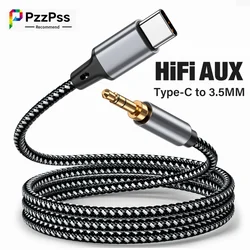 Adaptador de Audio DAC USB-C USB tipo C a Jack de 1,5 Mm, Cable auxiliar para teléfono, auriculares, conector de Audio de sonido estéreo HIFI para coche, 1m, 3,5 m, 2m