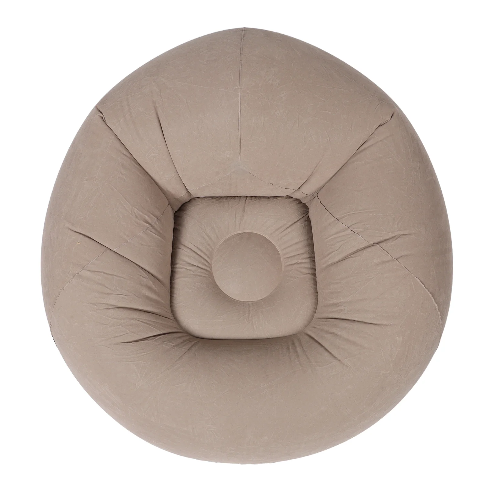 

1pc Inflatable Sofa Chair Lightweight Portable Camping Air Bean Bag Outdoor Bbq Lounge Reading Relaxation Flocked Nonslip