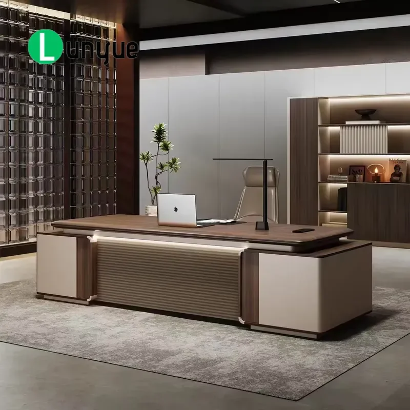 Luxury Wooden Boss Desk Custom Executive Office Table for Office Building High End Furniture