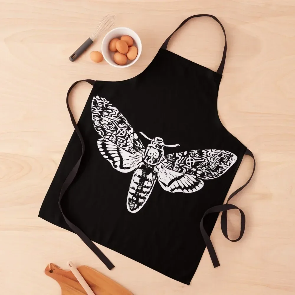 

GHOST BAND DEATH MOTH CRUCIFIX Apron Home and kitchen products Men's Kitchen For Man men Apron