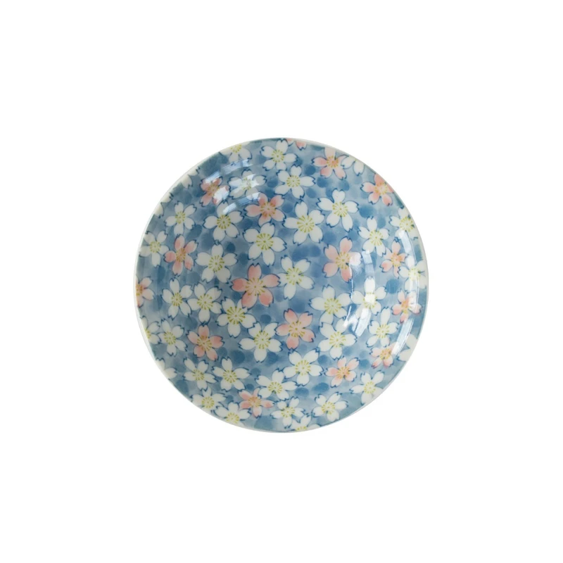 

LTT Romantic Cherry Blossom Ceramic Plate Japanese Dinner Plate Household Dim Sum Plate
