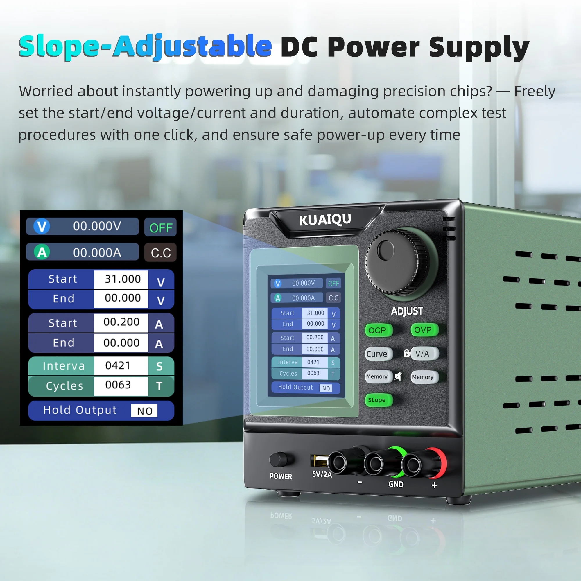 KUAIQU 30V 10A 300W Linear Pow - Linear Lab Power Supply Adjustable recension och pris