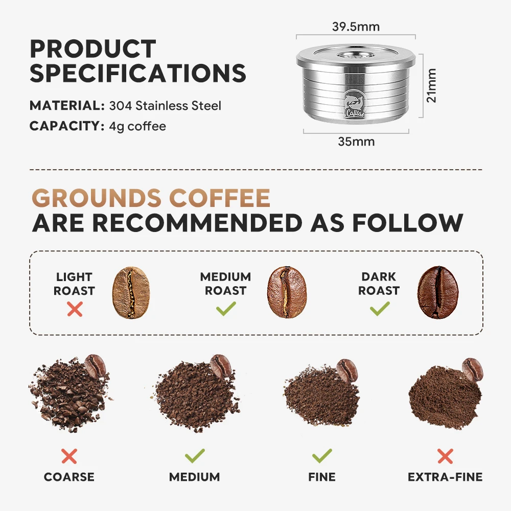 Herbruikbare Capsule Navulbare Roestvrijstalen Pod Koffiefilters Voor Delta Q Ndiq7323/Mini Qool Koffiezetapparaat