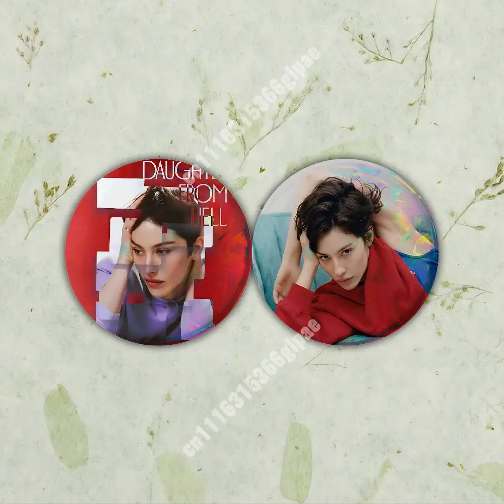 G-Gracie A-Abrams Daughter From Hell Pin Badge 2PC Sets for Clothes & Accessories & Bags Metal Button Vibrant Collection
