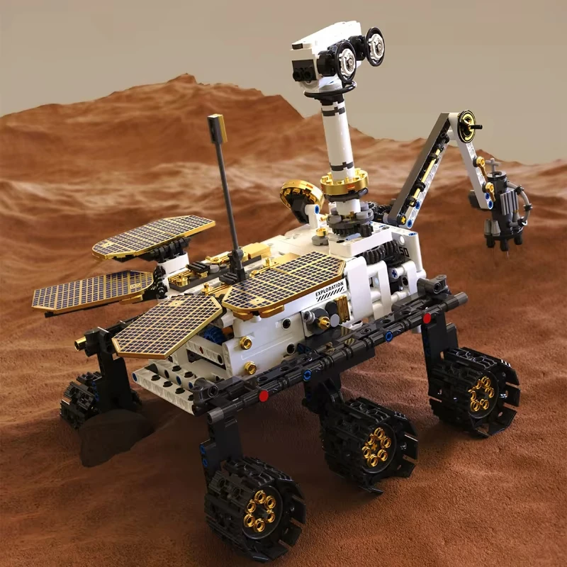 

Technical 1007pcs T1009 MOC Electric Mars Exploration Rover Building Blocks Assembling Bricks Model Toys Birthday Gift Set Kids