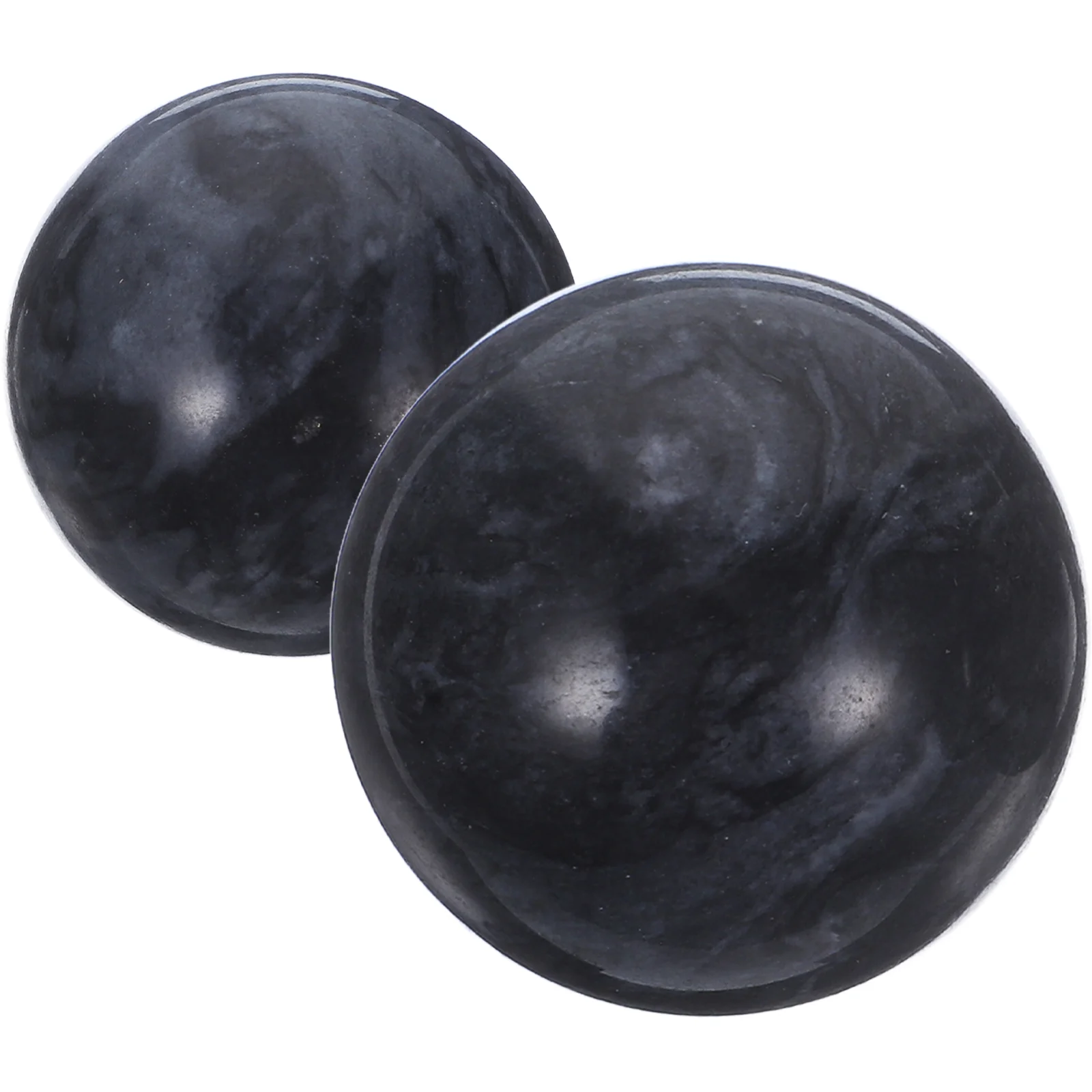 Elderly Health Care Ball Jade Hand Ball Health Exercise Ball Stress Relief for Old Man (Black)