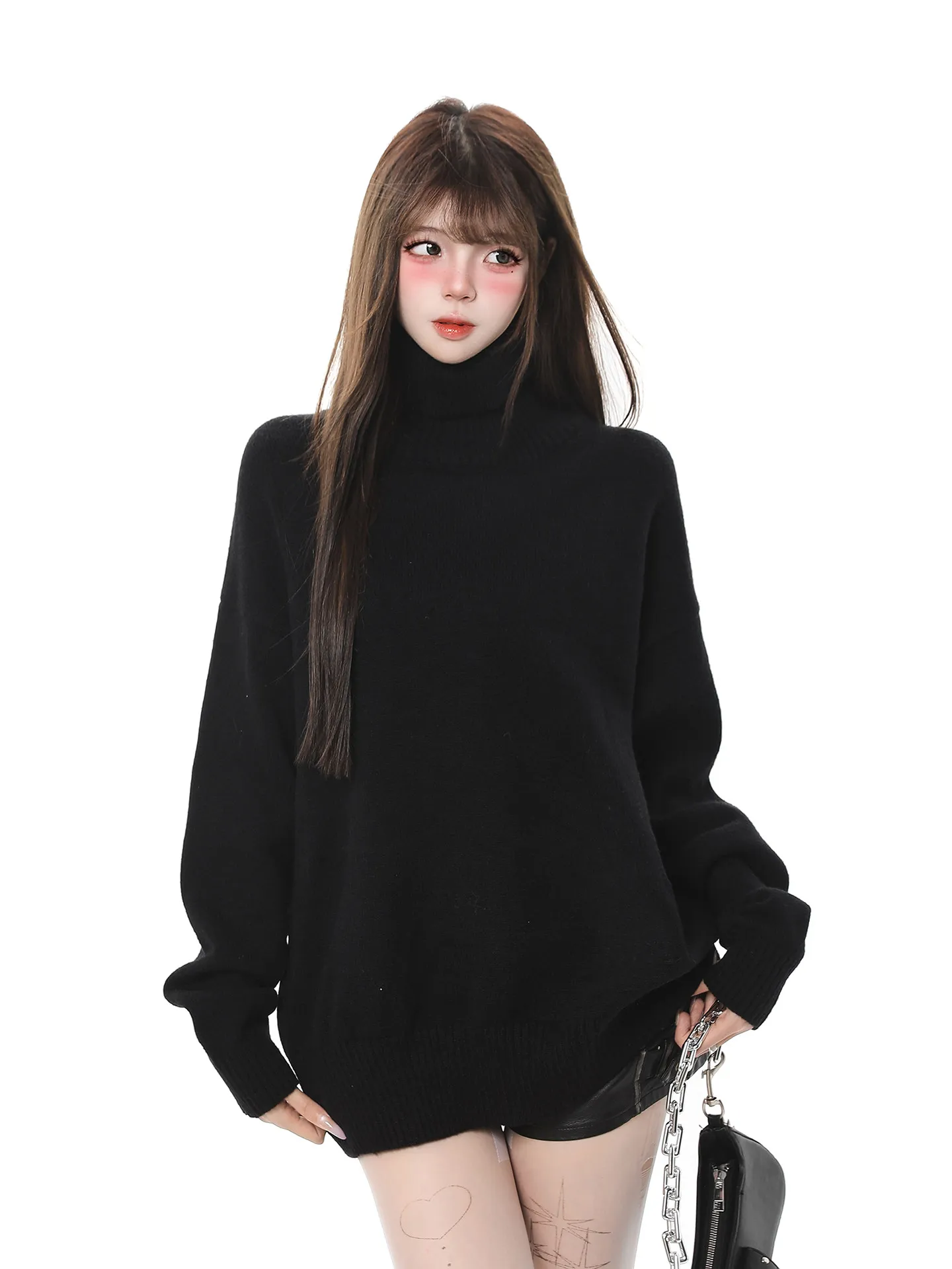 

Soft Cozy High Ne Knitted Sweater Women's Loose Fit Overhead Sle Autumn Winter New Arrival Faionable Versatile Ladies' ...