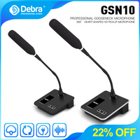 Capacitive Live Conference Microphone with Gooseneck Stand Stable Clear Pickup 100Hz-16KHz Frequency Response 5V Output