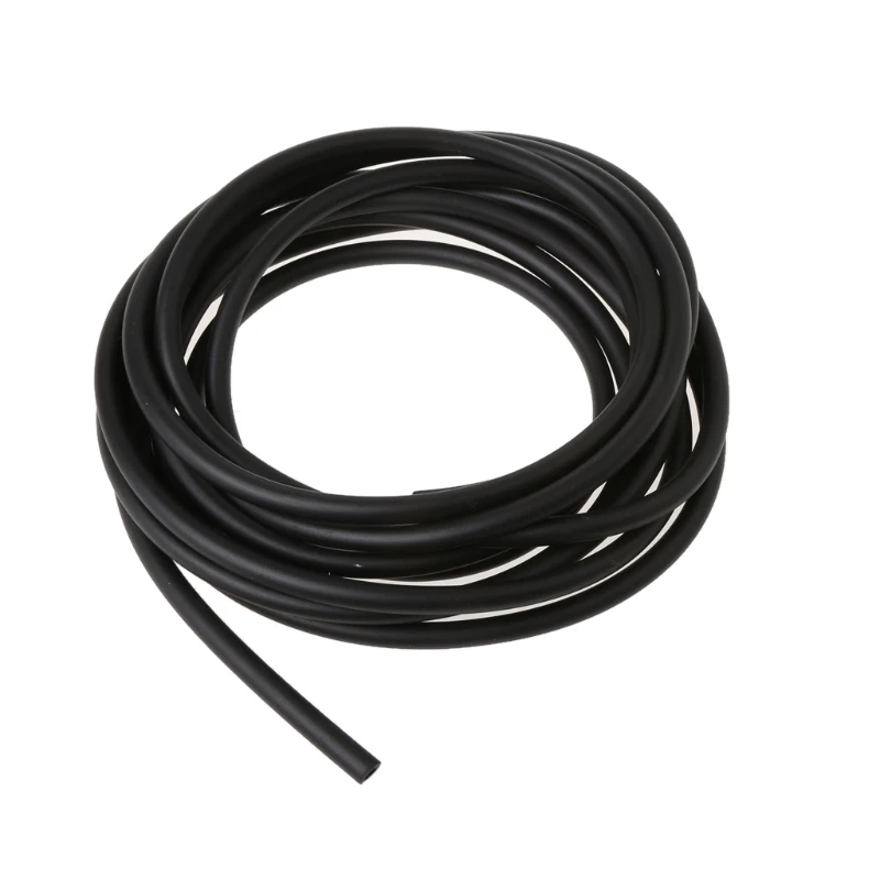 4mm Vacuum Tube Hose Black Rubber Silicon Tubing High Temperature Resistant 5m 16.4ft Auto Vehicles Cooling System Hoses