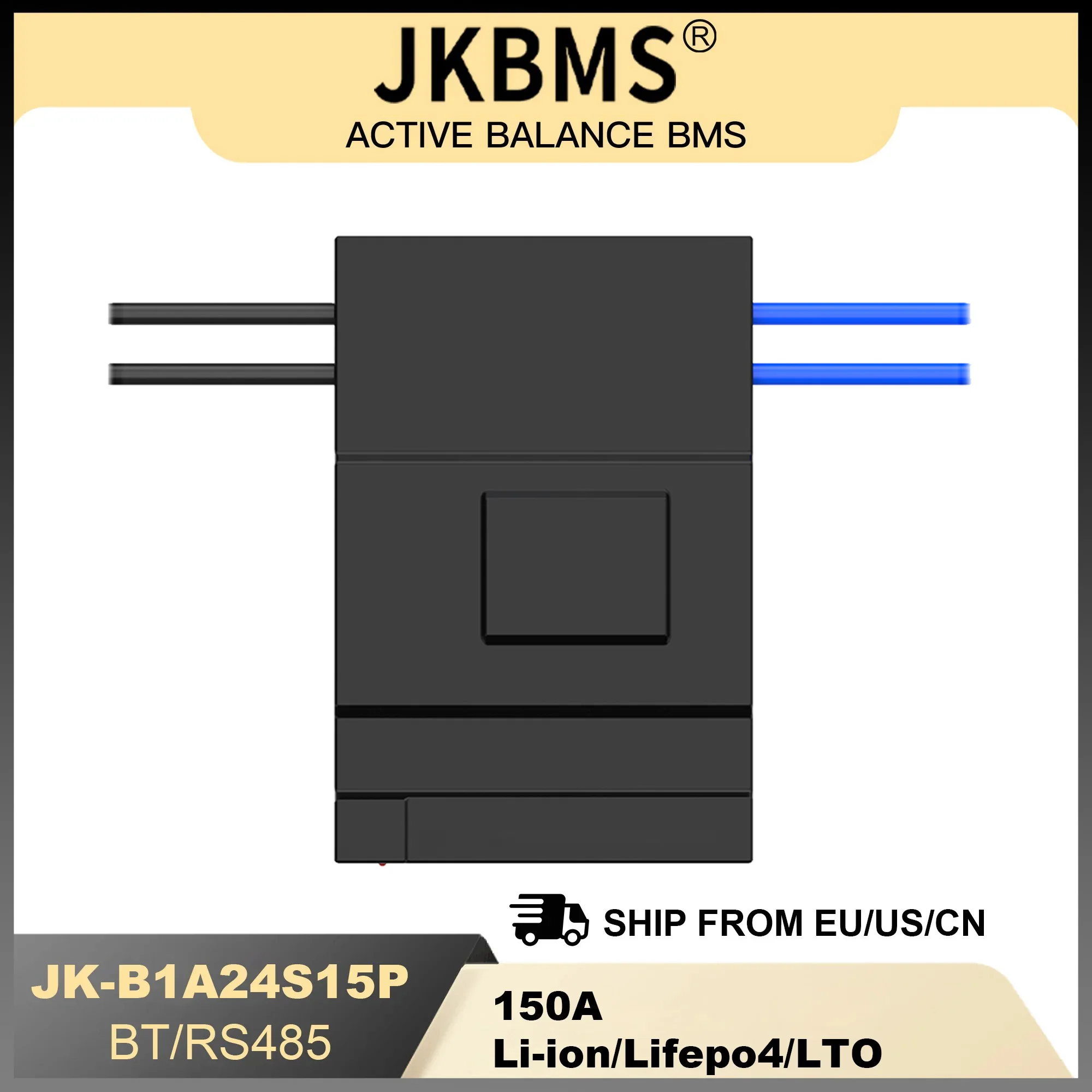 JKBMS-bateria ativa do Li-íon da placa do equilíbrio, LiFePO4 Lto, B1A24S15P, SAMRT, BMS, 150AH, 8S, 10S, 12S, 13S, 14S, 15S, 16S, 20S, 21S, 24S