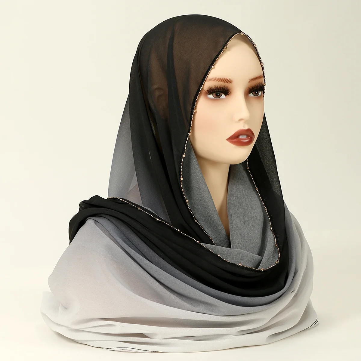 

Women Gradient Chiffon Hijab Scarf Long Shawl Wrap High Quality Muslim Bandanas Headband Bufanda Foulard Turbante Mujer 180*70cm