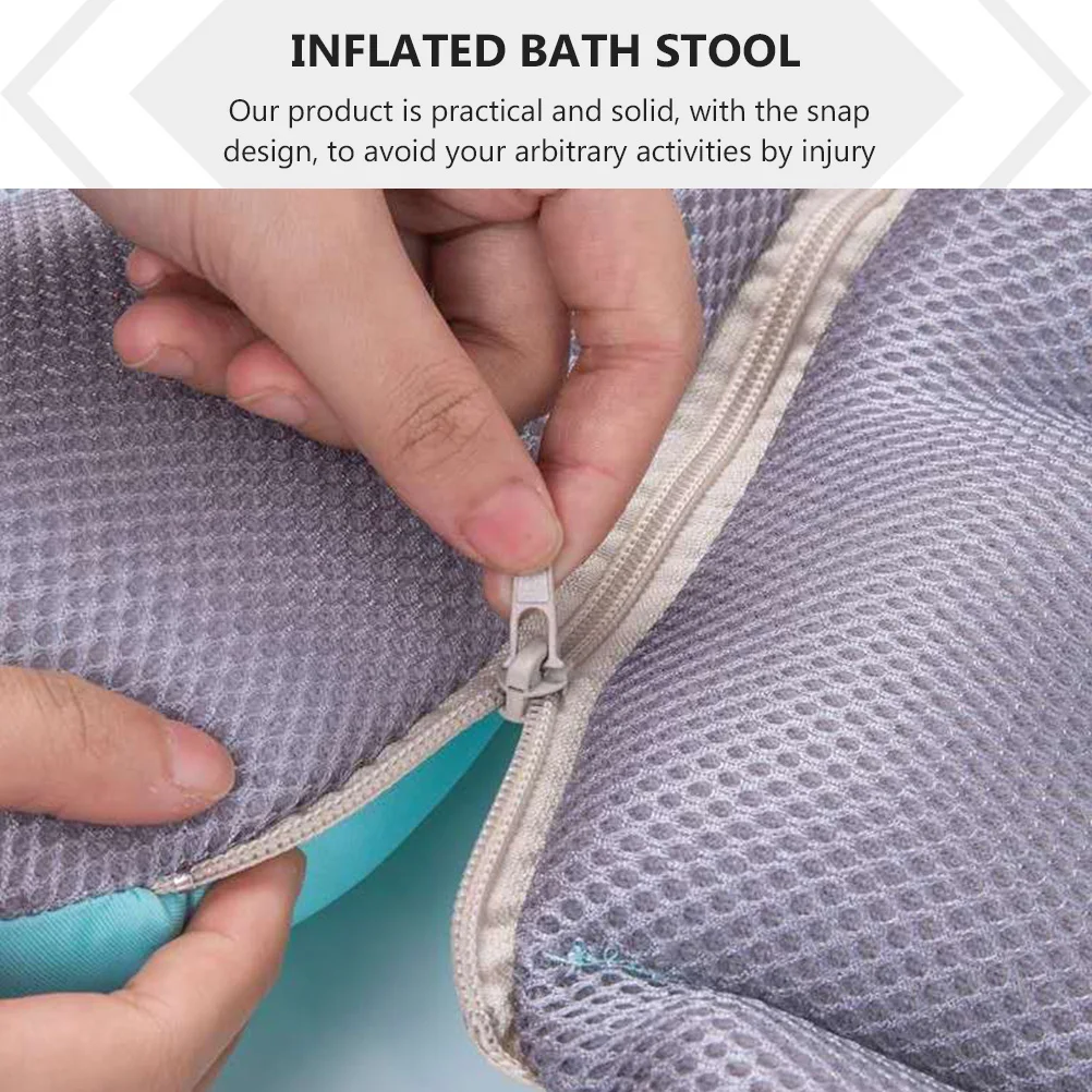 

Inflatable Bathtub Seat Back Support Foldable Pillow Polyester Spa Cushion for Child Adult Elderly Pregnant Bath Tub Shower