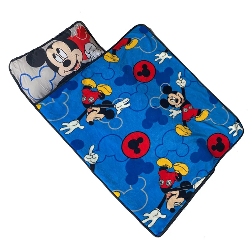 Disney turenie mouse reine des neiges princesse tout-en-un pour bébé, oreiller en polymère pour sieste, couverture de couchage pour garçons et filles, cadeau de voyage