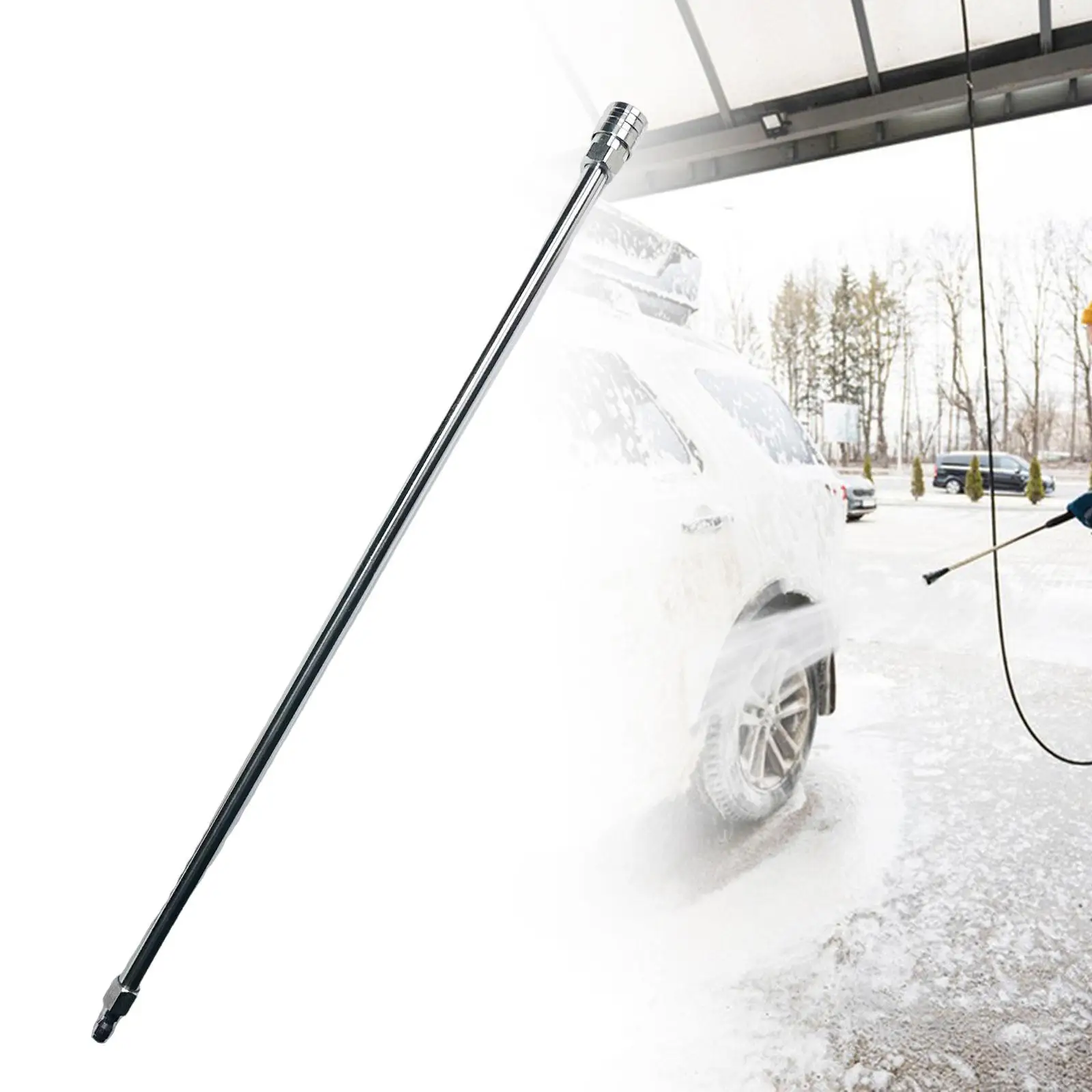 Stainless Steel Power Washer Extension Rod Universal Fit 21.65 Inch Replacement for Portable High Pressure Washer