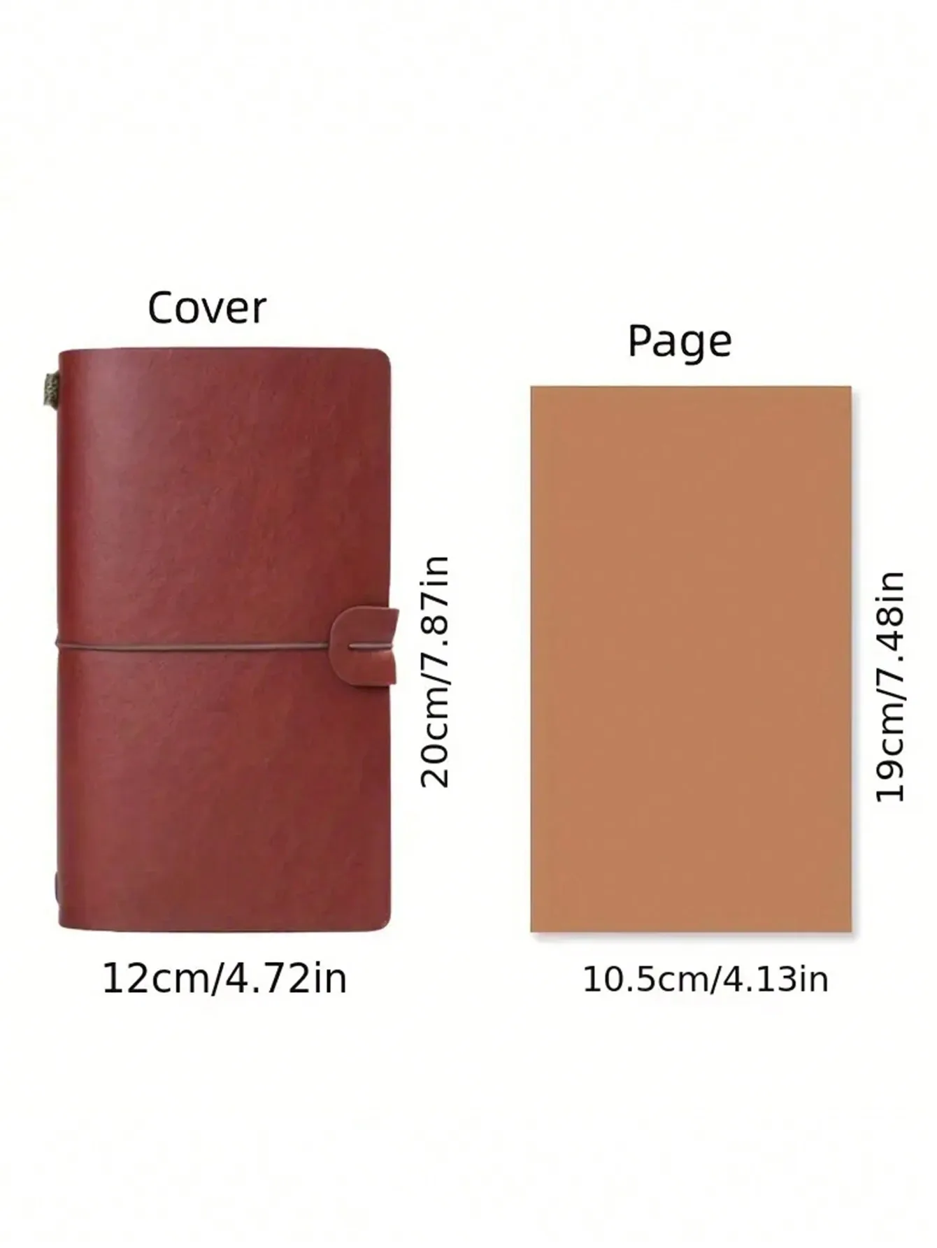 Retro Faux Leather A6 reloadable traveler magazine: Sketches, notes and store your memories-the perfect man-woman party gift