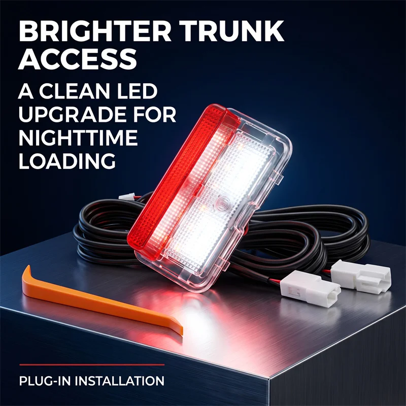 Multi-Purpose LED Camping Tailgate Lamp with Warning Strobe Light For Toyota RAV4 XA50 50 Series 2019-2025 Trunk Cargo Light