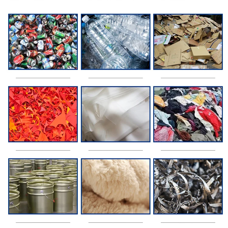 Pozioma prasa do recyklingu odpadów, plastiku, bagasy z trzciny cukrowej, maszyna do pakowania, prasowania i rozdrabniania.