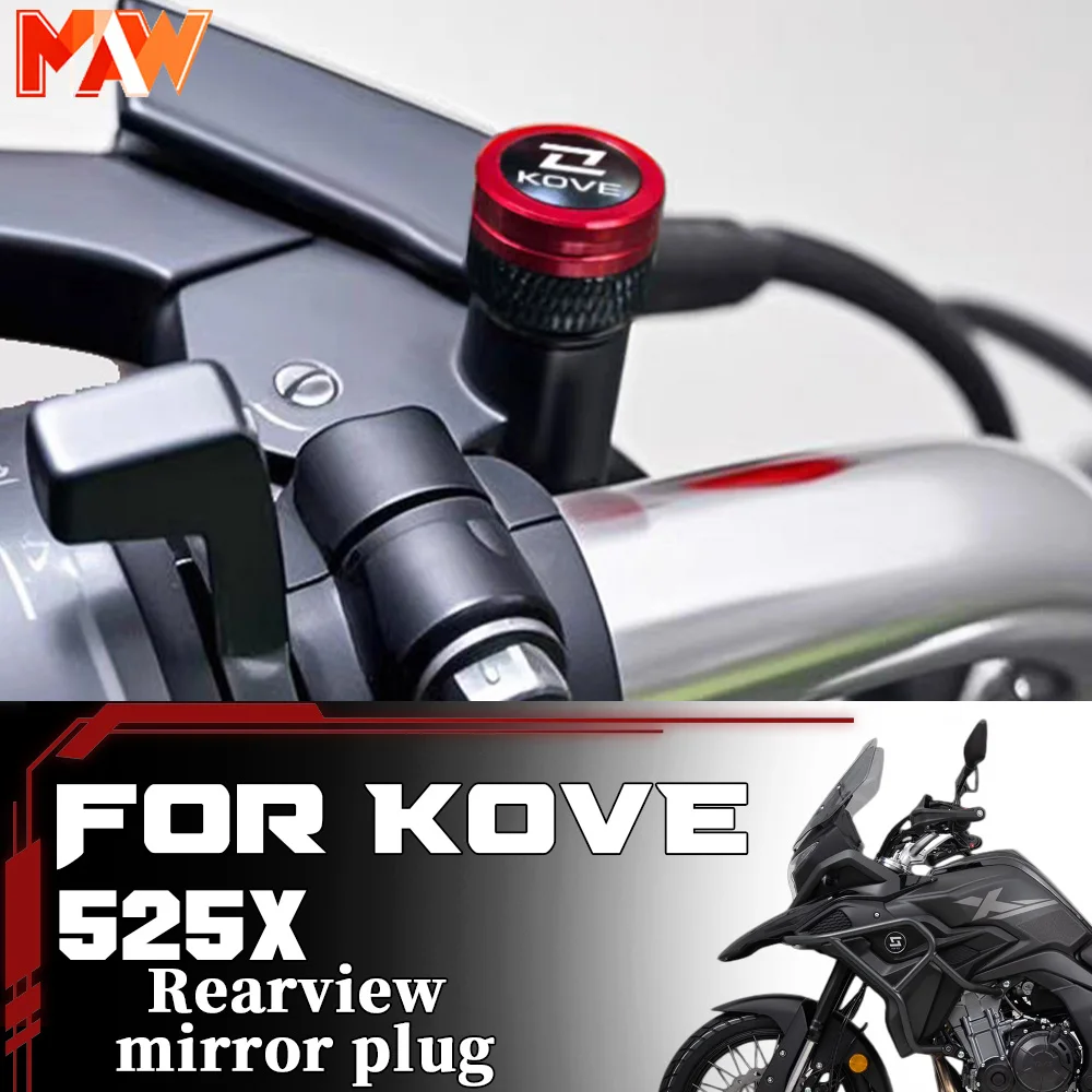 Fit KOVE 525X Motorcycle Mirror Hole Plug Screw Reflector Block‑Off Bolt Modification Spare Parts