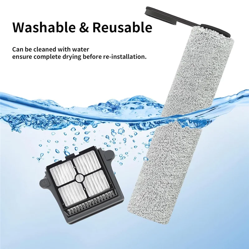 BBNV-Rollers de repuesto y filtros para Tineco Floor ONE S6 y S7 Pro, rodillos de cepillo para aspiradora inalámbrica