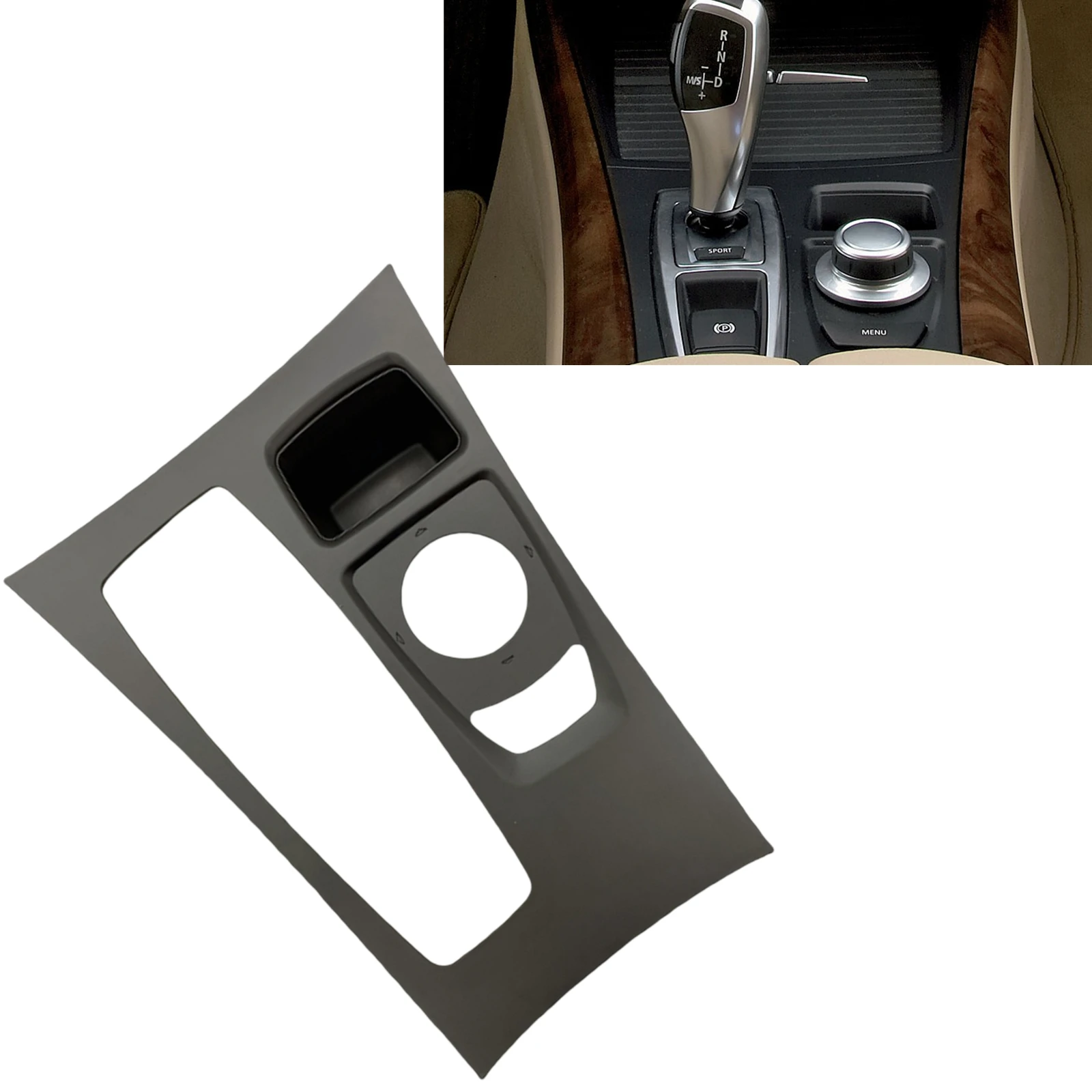

Pop For BMW X5 E70 X6 E71 E72 2007-2013 Interior Center Console Shifter Gear Shift Panel Cover Trim