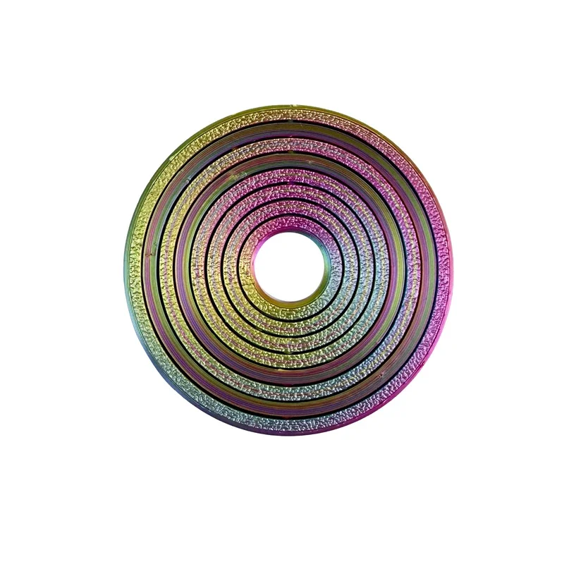 3D Printing Fingertip Gyroscope Toy Antianxiety Portable Fractal Fidget Disc Round Spinning Toy Color Decompression Ring