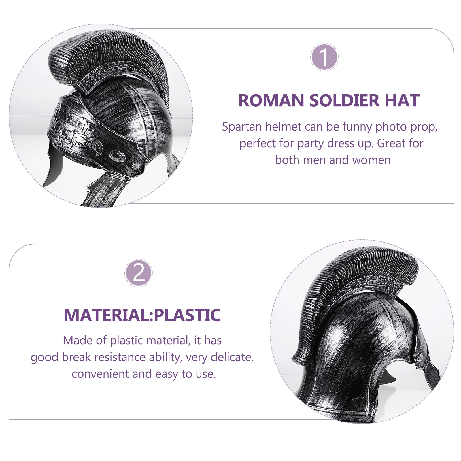 코스프레 로마 플라스틱 내구성 재사용 가능 카니발 할로윈 파티 사진 촬영 의상 소품