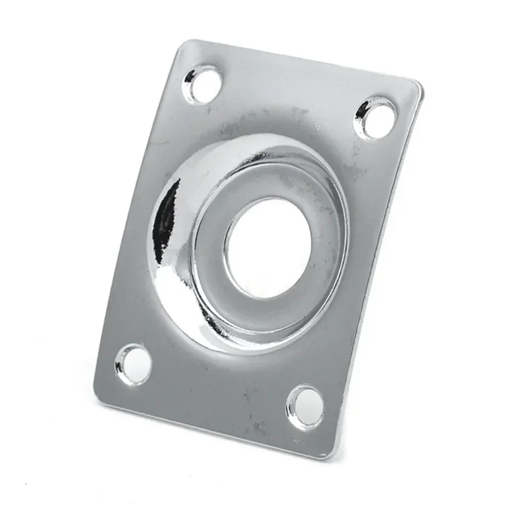 35MM Metal Square Guitar Bass Jack Plates JackPlate Cover For Les Paul Tele Style Electric Guitar Chrome Accessories Parts