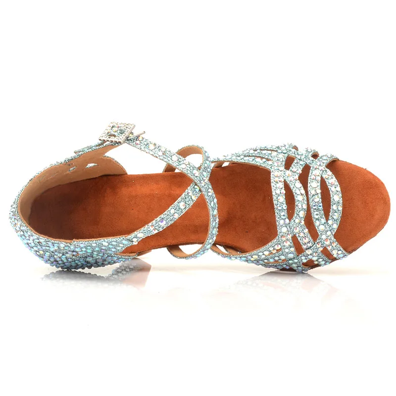 Chaussures de danse à paillettes pour femmes, leurre Venus, en cristal, talon haut, 9CM