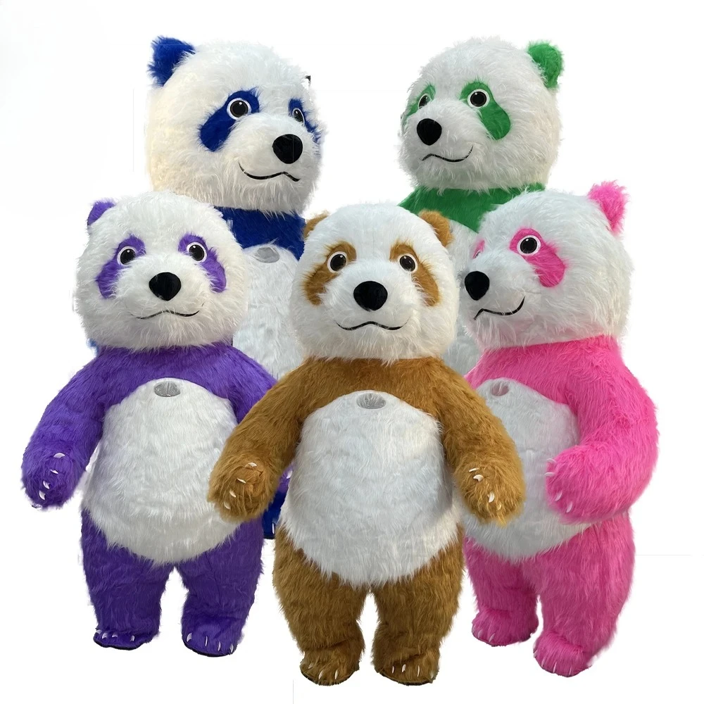 

2m/2.6m Colorful Panda Inflatable Costume Mascot Parade Adult Character Cosplay Birthday Christmas Halloween Party No Battery