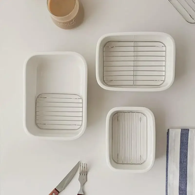Long Rectangle Cerc Baking Tray Oil Control Diwaer Se For Oven Home Use Prep Plate Pork Man Brand From China