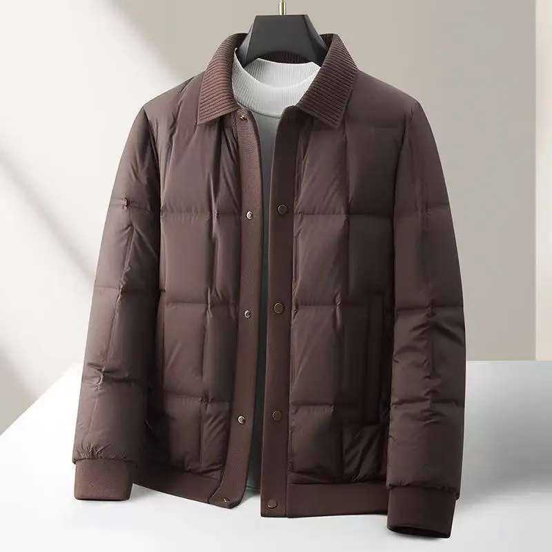 2025 Autumn/Winter New Men's Down Jacket 90 White Duck Down Thickened Warm High Luxury Business Cold proof Leisure Coat