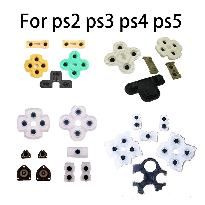 YuXi 1 مجموعة ل منصات مطاطية موصلة ل PS5 ل PS4 وحدة تحكم موصل سيليكون موصل لاصق زر ل PS3 PS2 #2