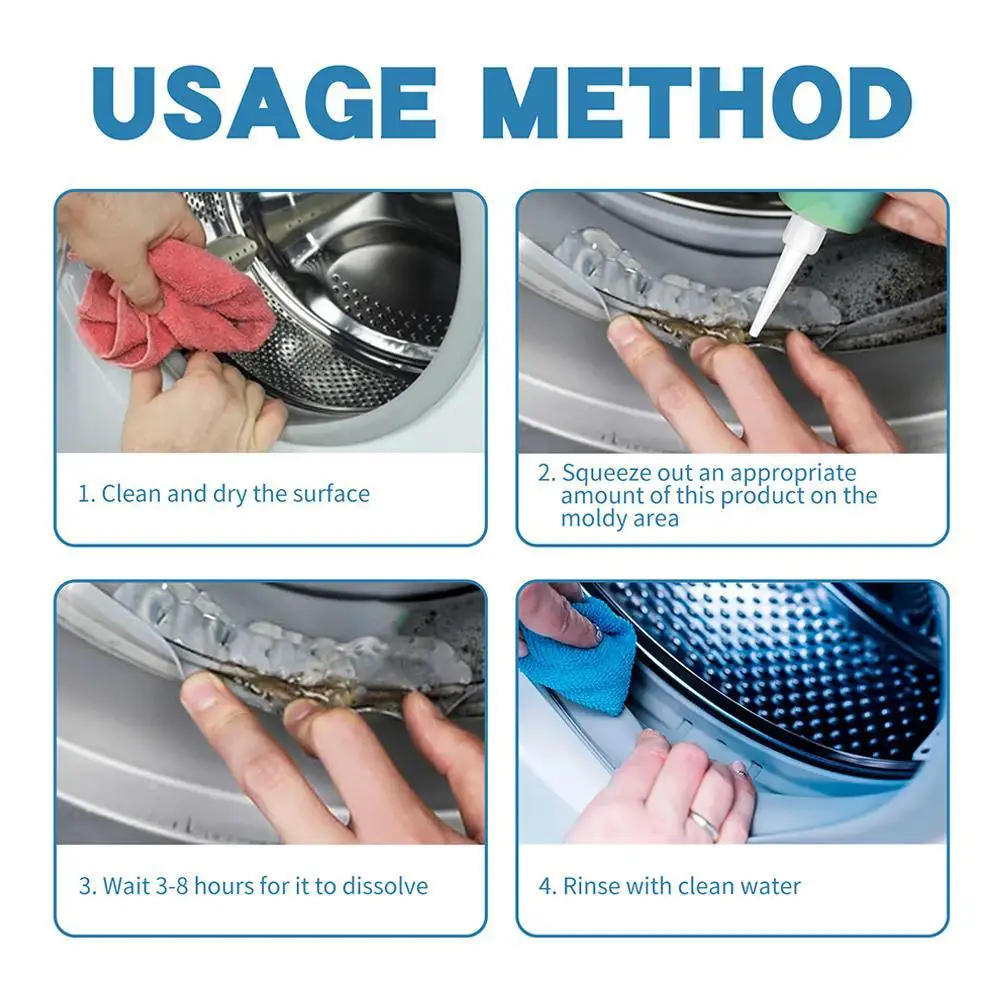 200 مللي مزيل القالب جل منظف الغسالات إزالة البقع المنظفات المنزلية النشطة سعة كبيرة مزيل الرائحة التنظيف #6