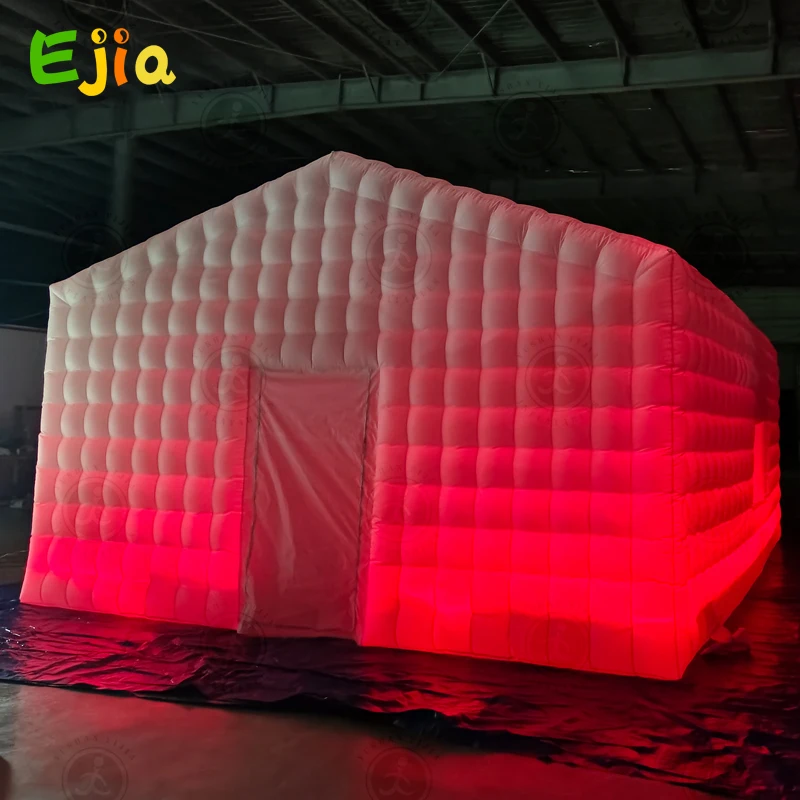 Commercial 20FT Portable Inflatable White Cube Tent House Inflatable Nightclub Room Bar Tent for Wedding Birthday Event Show