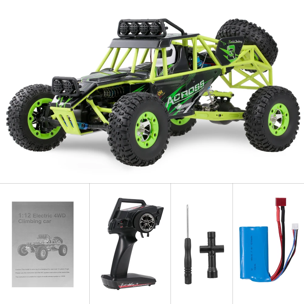 

Wltoys 12427 50km/h High Speed RC Car 1/12 2.4G 4WD Off Road Car RC Rock Crawler Cross-country RC Truck