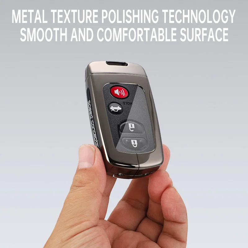 Zinc Alloy Car Key Case Cover For Toyota Prius 30 Alpha Aqua RAV4 Land Prado Cruiser Auris Highlander Subaru Foreste Lexus LC200 view 6