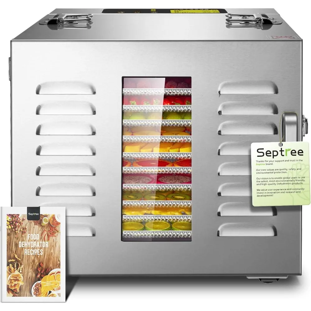육포와 허브를 위한 10단 식품 건조기, 최대 17평방피트 사용 가능, 195 ℉   온도, 1000W 분리형