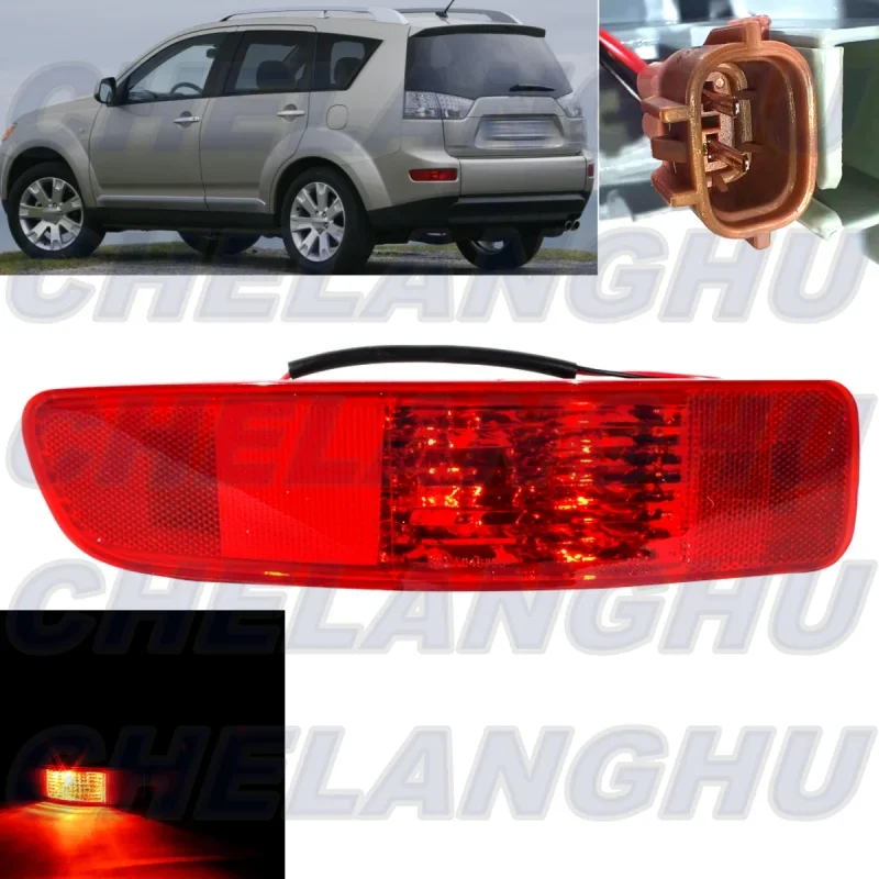 

For Mitsubishi Outlander EX 2007 2008 2009 2010 2011 2012 2013 Left Side Rear Bumper Reflector Light Lamp Car accessories