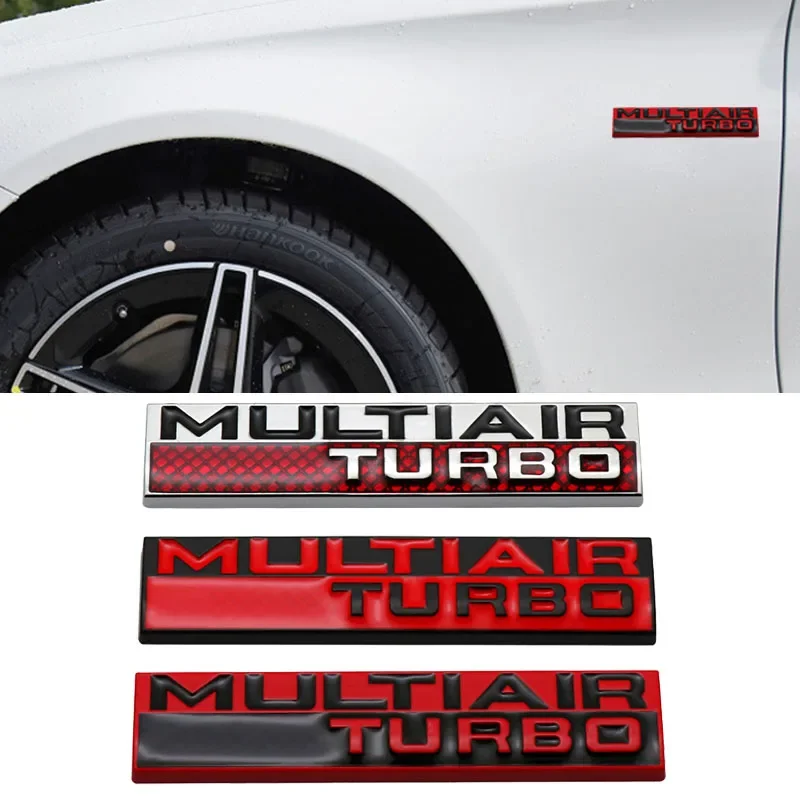 Multiair Turbo Logo Car Rear Trunk Emblem Sticker for Fiat 131 Aegea Doblo Panda Jeep Wrangler Cherokee Auto Body Badge Decal