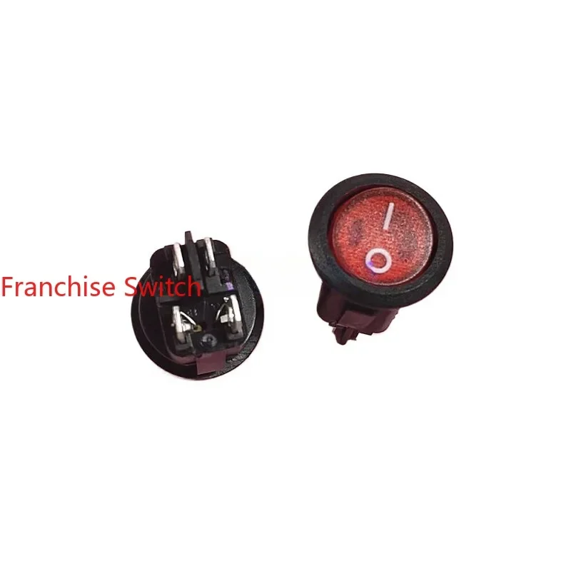 

10PCS Ship type switch round four-legged two-gear red light MR-6A-210-C5L-BR