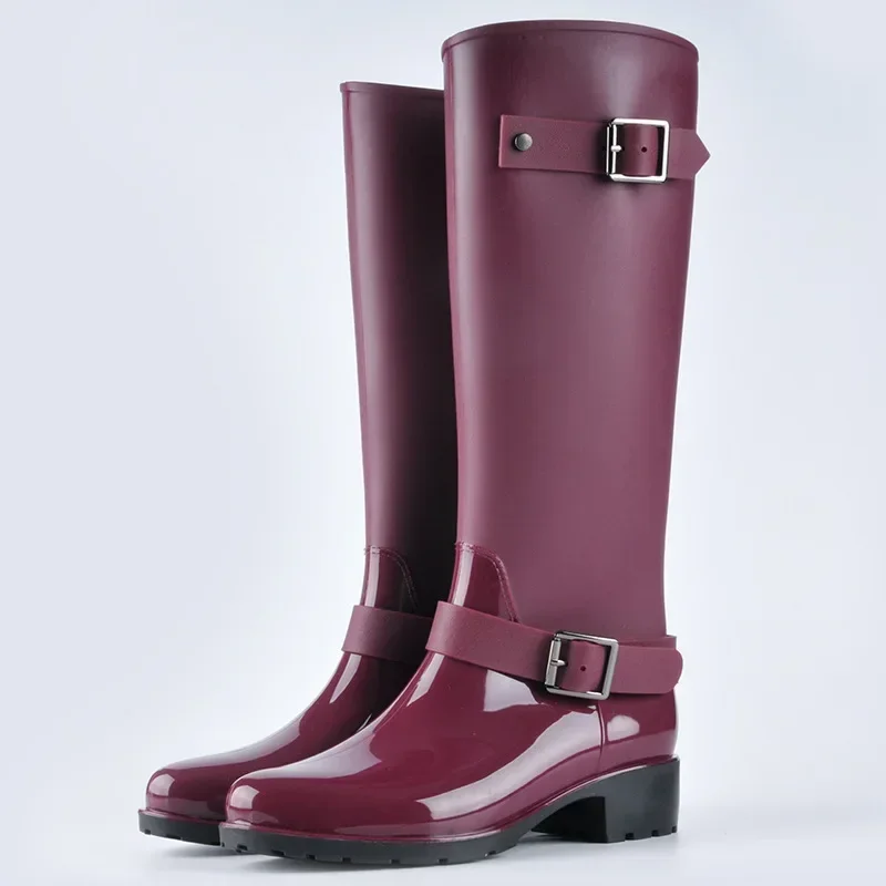 Botas de chuva de meio tubo impermeáveis para mulheres, sapatos de água antiderrapantes, versão coreana, moda adulto, tubo longo