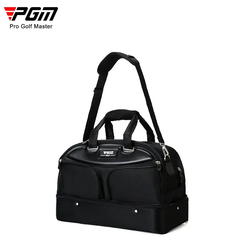 

PGM Golf Clothing Bag Men's Double-decker All-black Boston Large Capacity High-end Ball Bag Easy To Carry YWB005