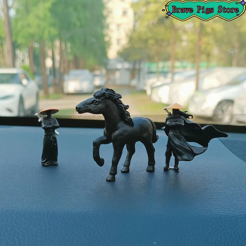 Resin Mini Figurines Decorative 50mm Ancient Sino-Japanese Samurai Warriors Office Cubicle Home Desktop Car Interior Model Gifts