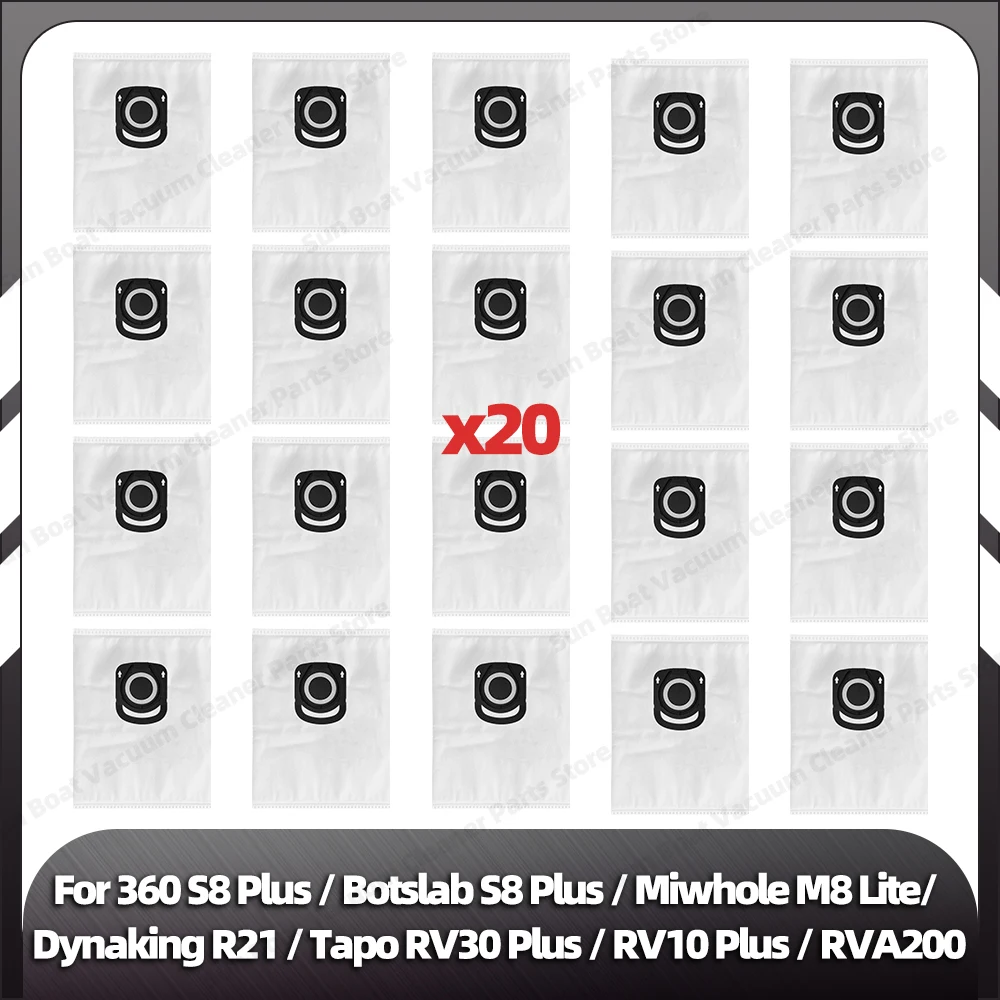 

Мешок для пыли, совместимый с запасным мешком S8 Plus Botslab S8 Plus Miwhole M8 Lite Dynaking R21 Tapo RV30 Plus RV10 Plus RVA200