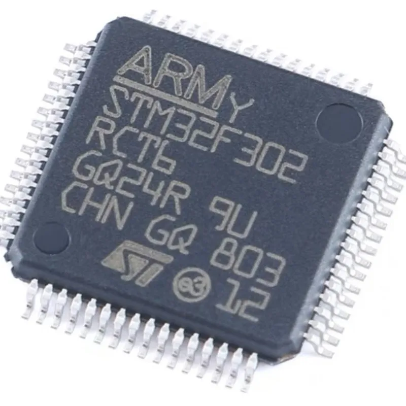 New100% original 1pcs/lot STM32F302RCT6 LQFP-64 Cortex-M4 32-Bit Mikrokontroler MCU 72MHz 40KB Flash 256KB Micro Controller