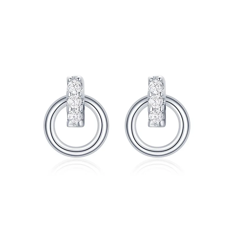 

Оптовые женские ювелирные изделия Серьги-гвоздики из чистого стерлингового серебра S925 с бриллиантами