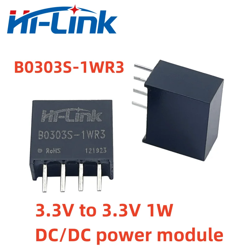 10pcs/Lot Hi-Link B0303S-1WR3 1W 3.3V to 3.3V DC DC Power Converter Module High Efficiency